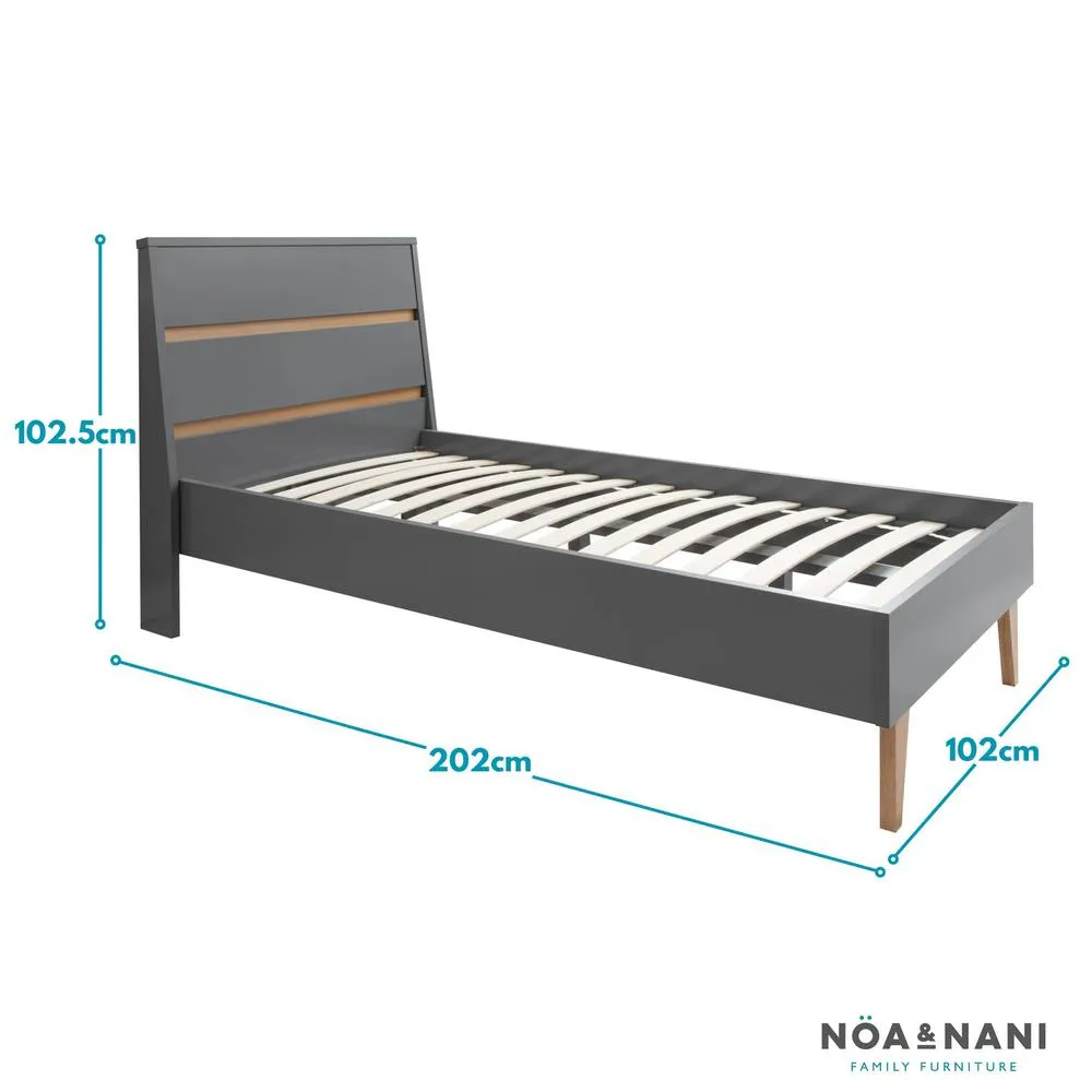 Nöa and Nani Otto Single Bed Frame in Grey 6