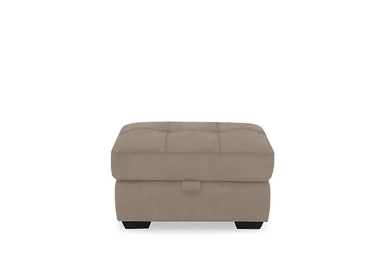 Dinky Fabric Large Storage Footstool - Manhattan Nutmeg