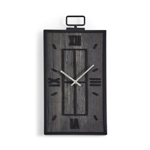 Fulton Industrial Rectangular Wall Clock 3