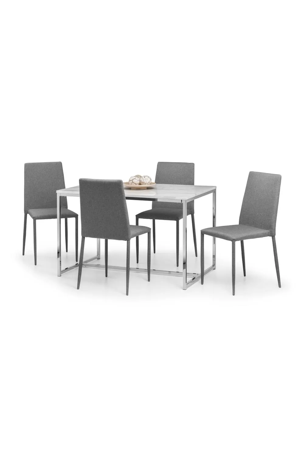 Julian Bowen Scala Rectangular 4-6 Seater Dining Table in Silver 4