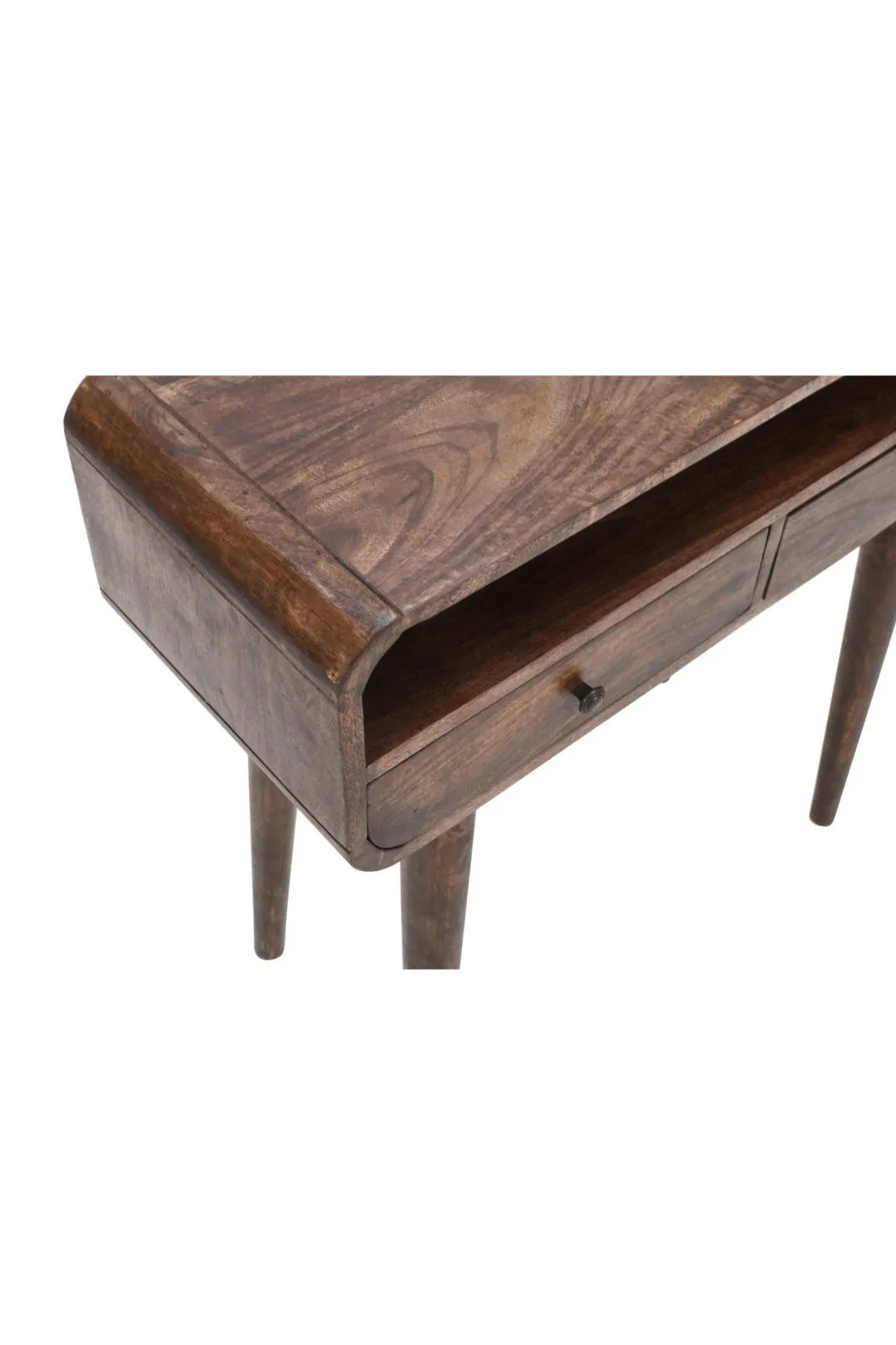 IH Design Malena Dark Mango Wood Console Table with 2 Drawers in Dark Brown 5