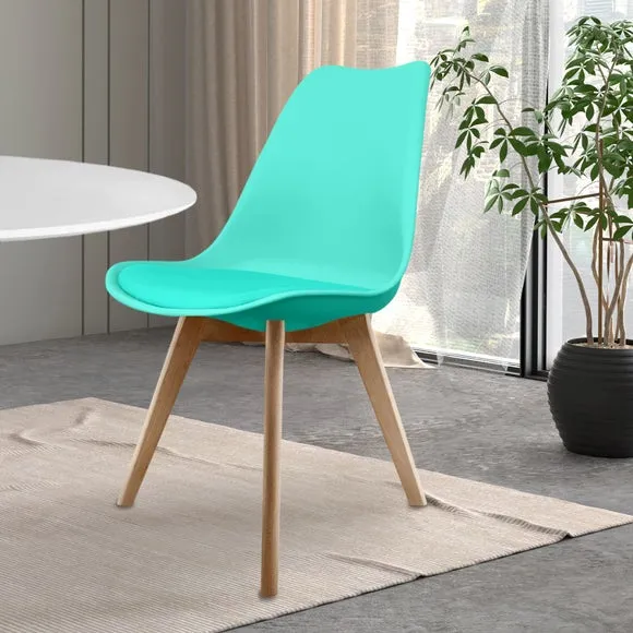Fusion Living Soho Plastic Dining Chair with Squared Legs