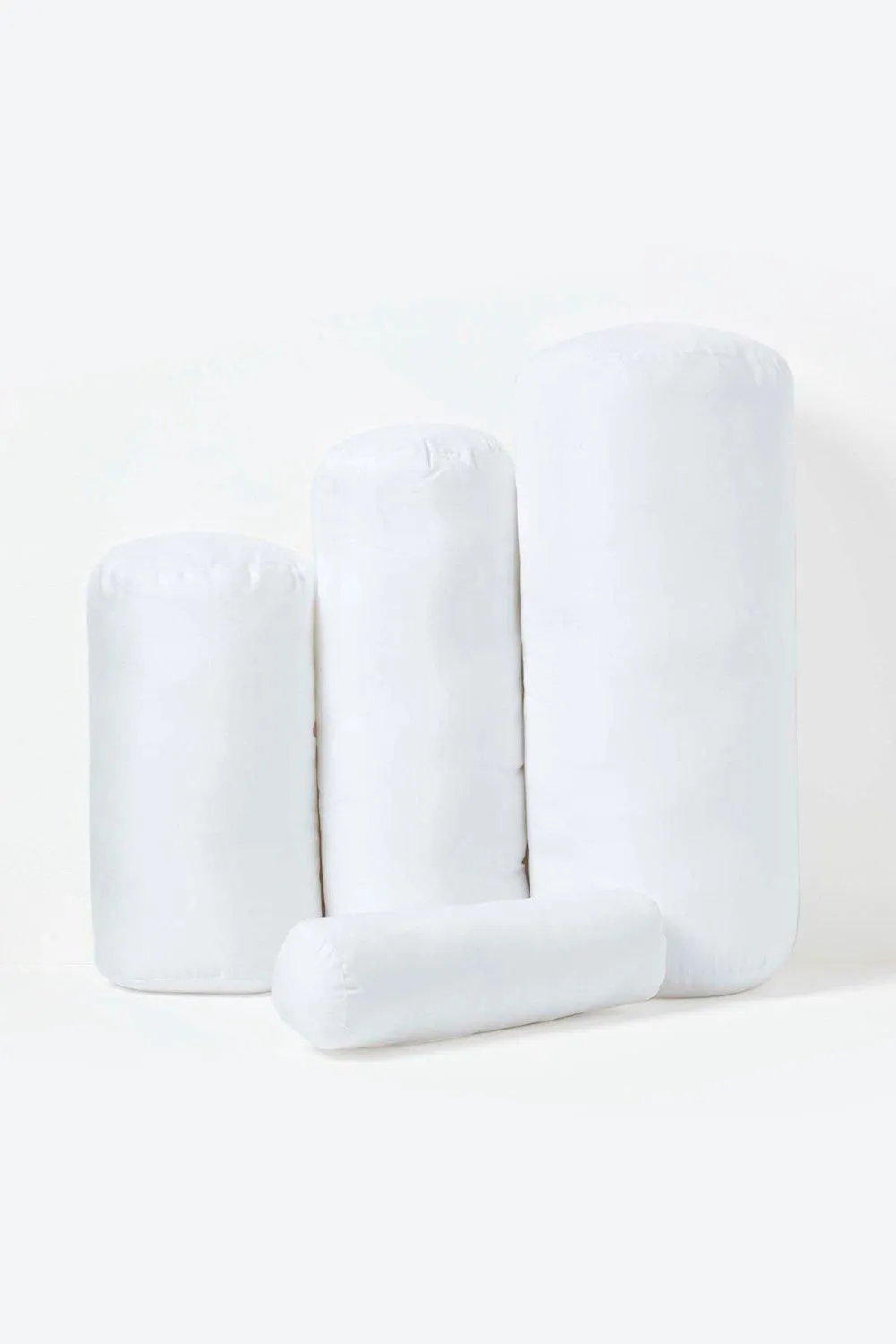 Homescapes Super Microfibre Bolster Cushion - Luxury Cushion Filler & Inserts in White 6