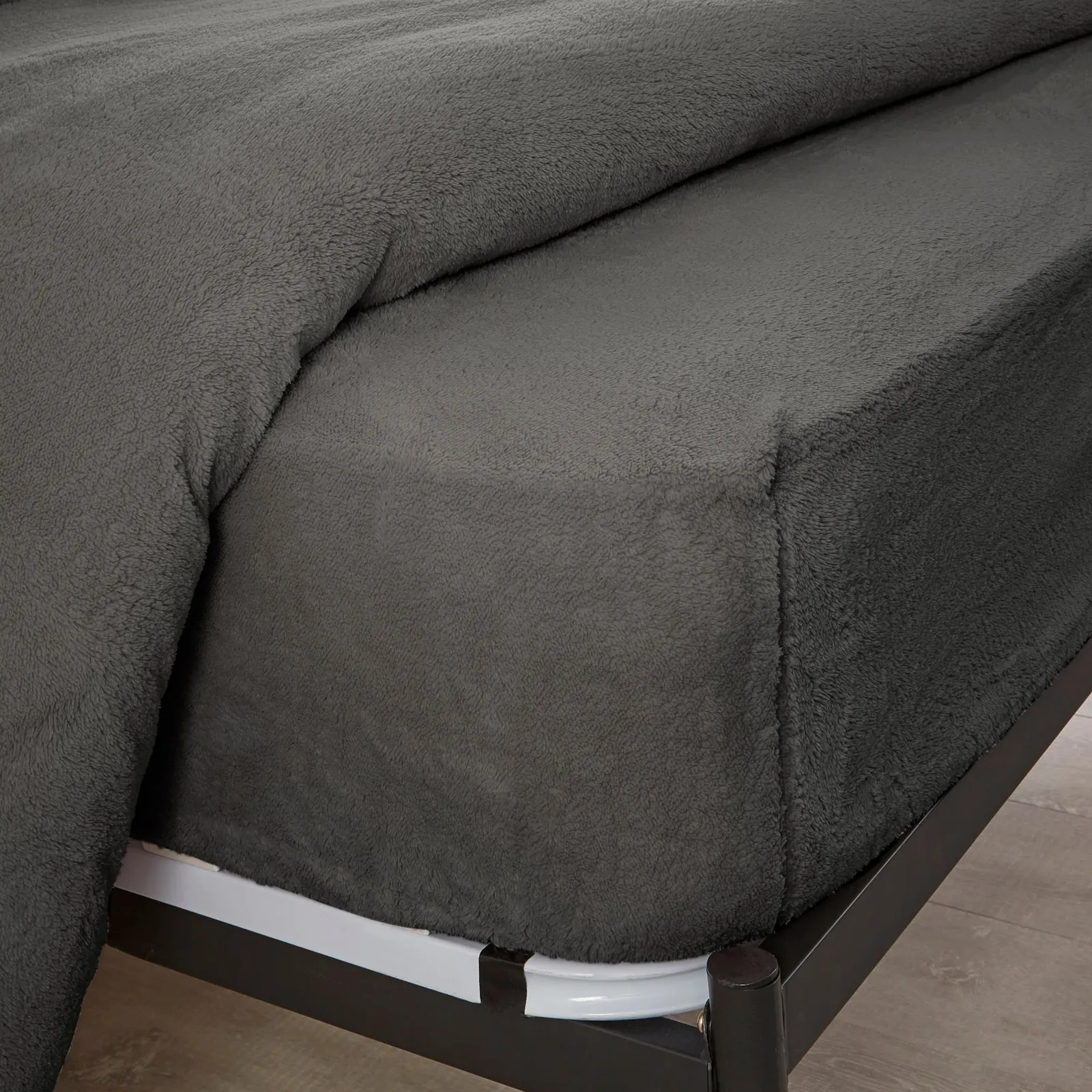 Teddy Bear Fitted Sheet Charcoal