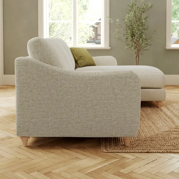 Hattie Basket Weave Corner Chaise Sofa 3