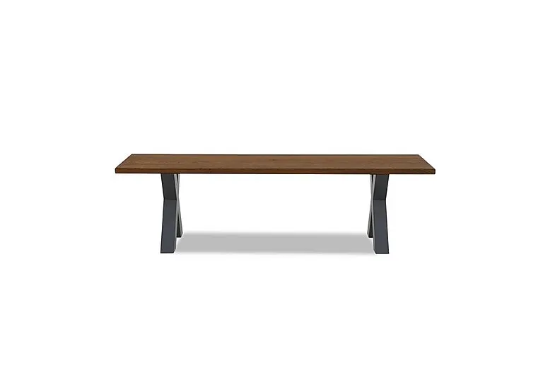 Terra Compact Dining Bench with X Shaped Legs - 140-cm - Desert
