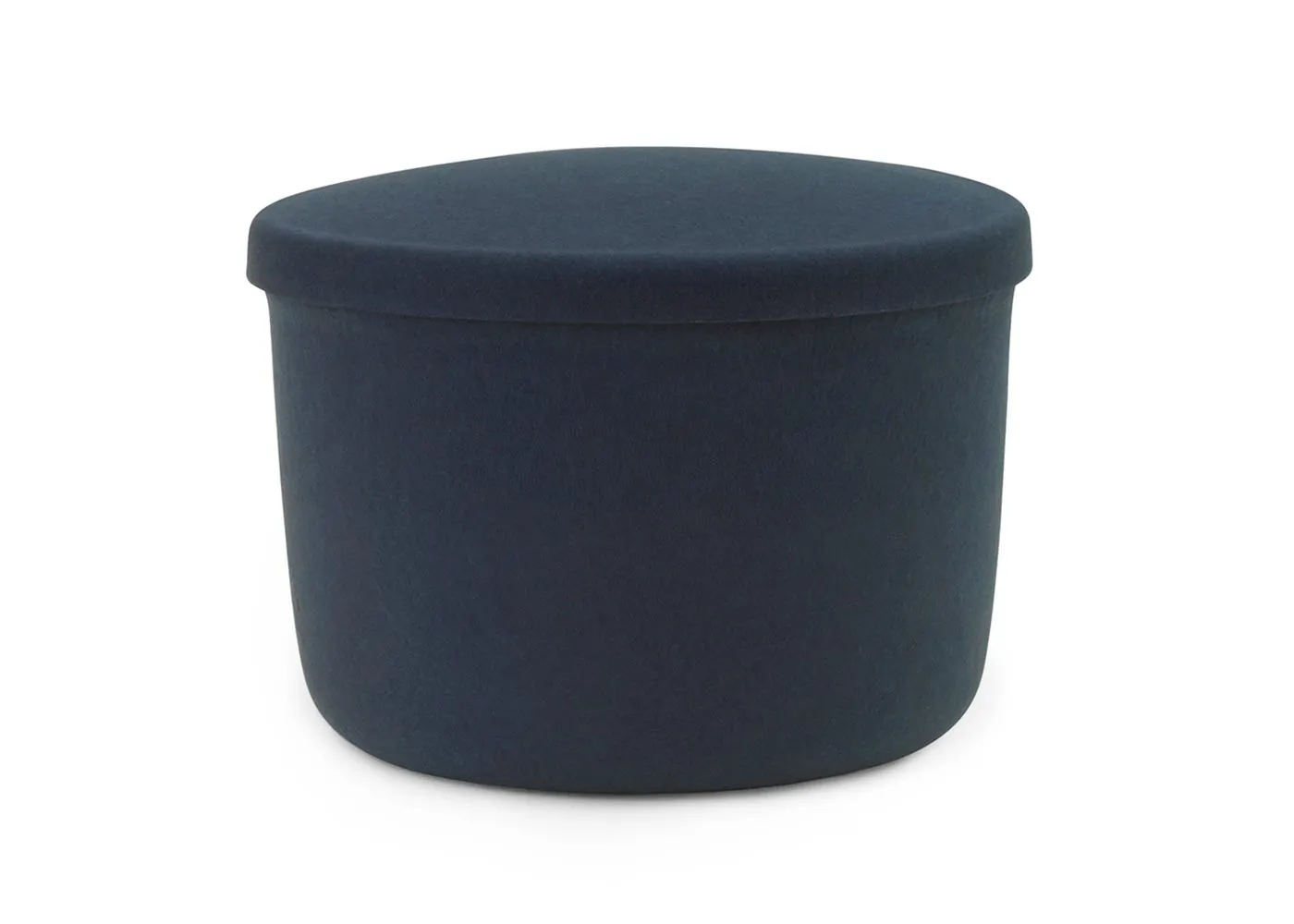 Normann Copenhagen Hide Storage Pouf Small Steel Blue 1