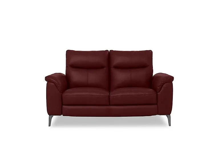 Morgan Leather 2 Seater Sofa - Montana Ruby