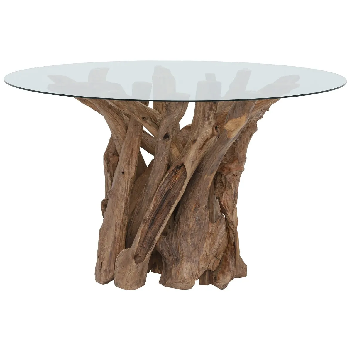Whinfell Round Dining Table 130Cm, Round, Brown Glass | Barker & Stonehouse 3