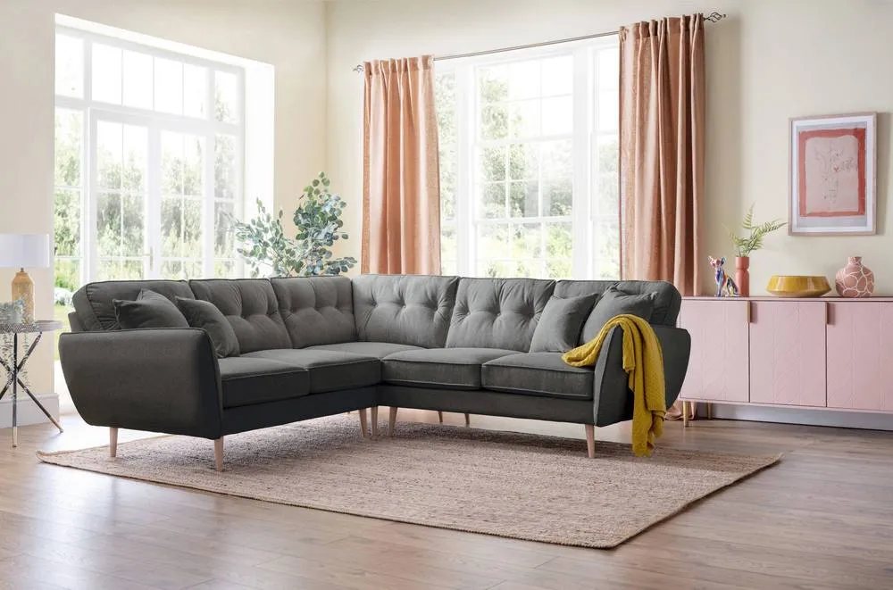The Great Sofa Company Ailis 2 Corner 2 Faro Slate in Dark Grey