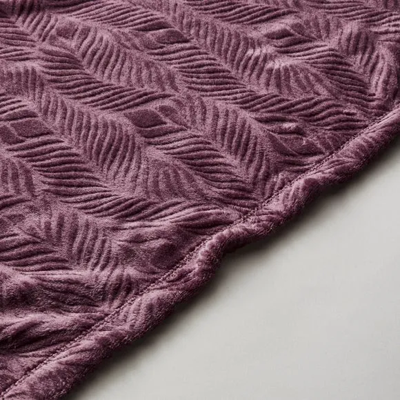 Leila Leaf Fleece Throw Blanket 5