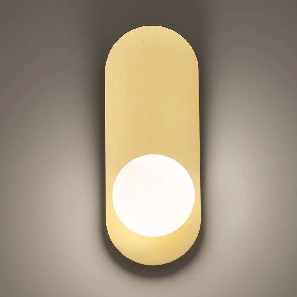 Netlighting Bao Modern Globe Wall Lights Gold 1xG9 White Shade 2