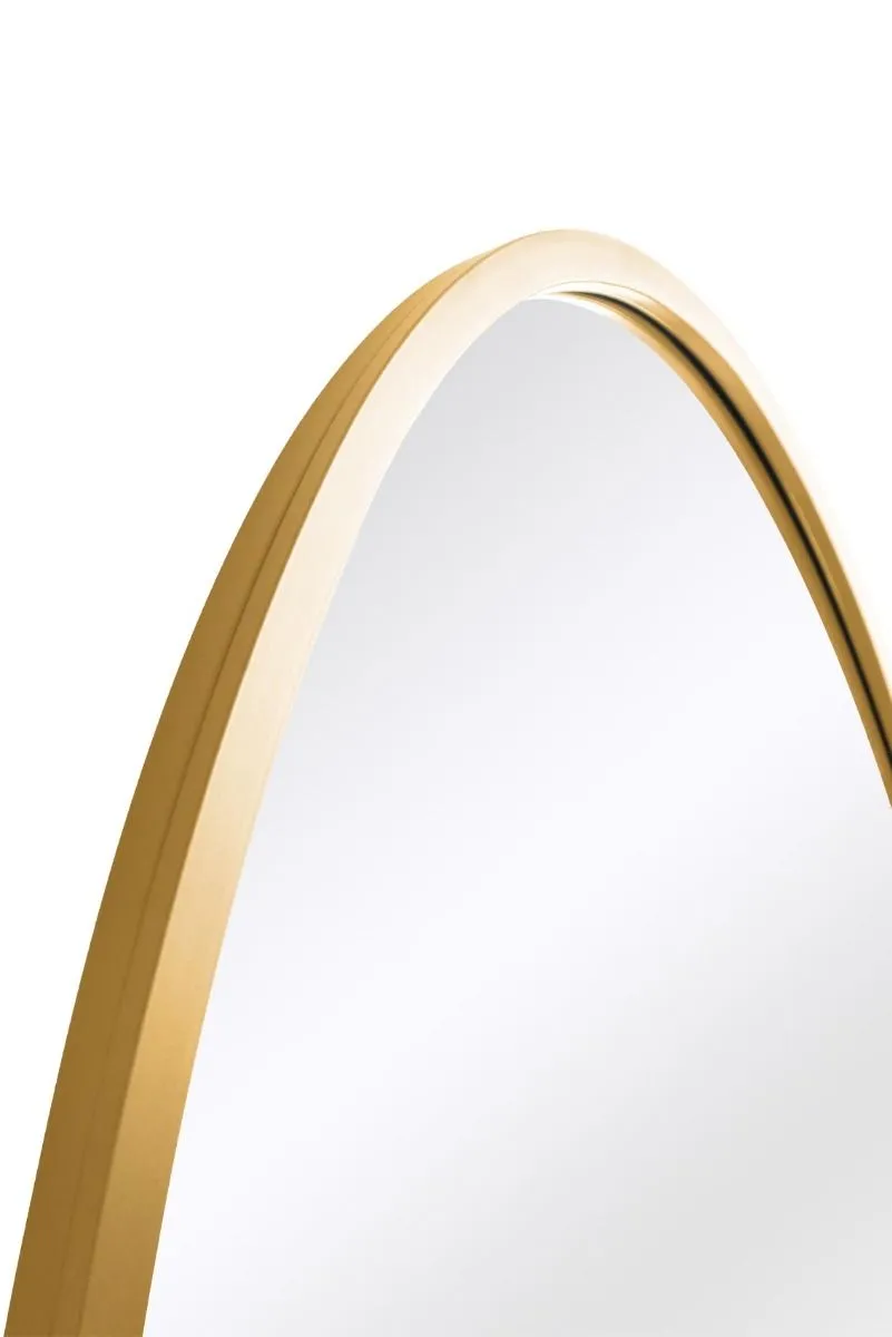 MirrorOutlet Gold Metal Framed Oval Garden Wall Mirror 71" X 39" (180 x 100CM) 5