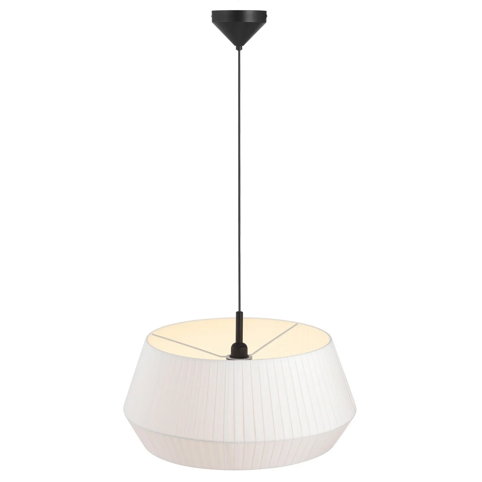 Nordlux Dicte Pendant Light White Textile Dining Room E27 Mains 53cm 3