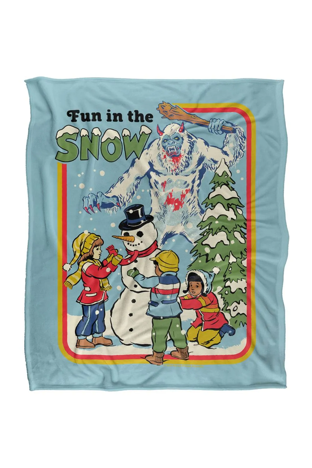Steven Rhodes Fun In The Snow Silky Touch Super Soft Throw Blanket