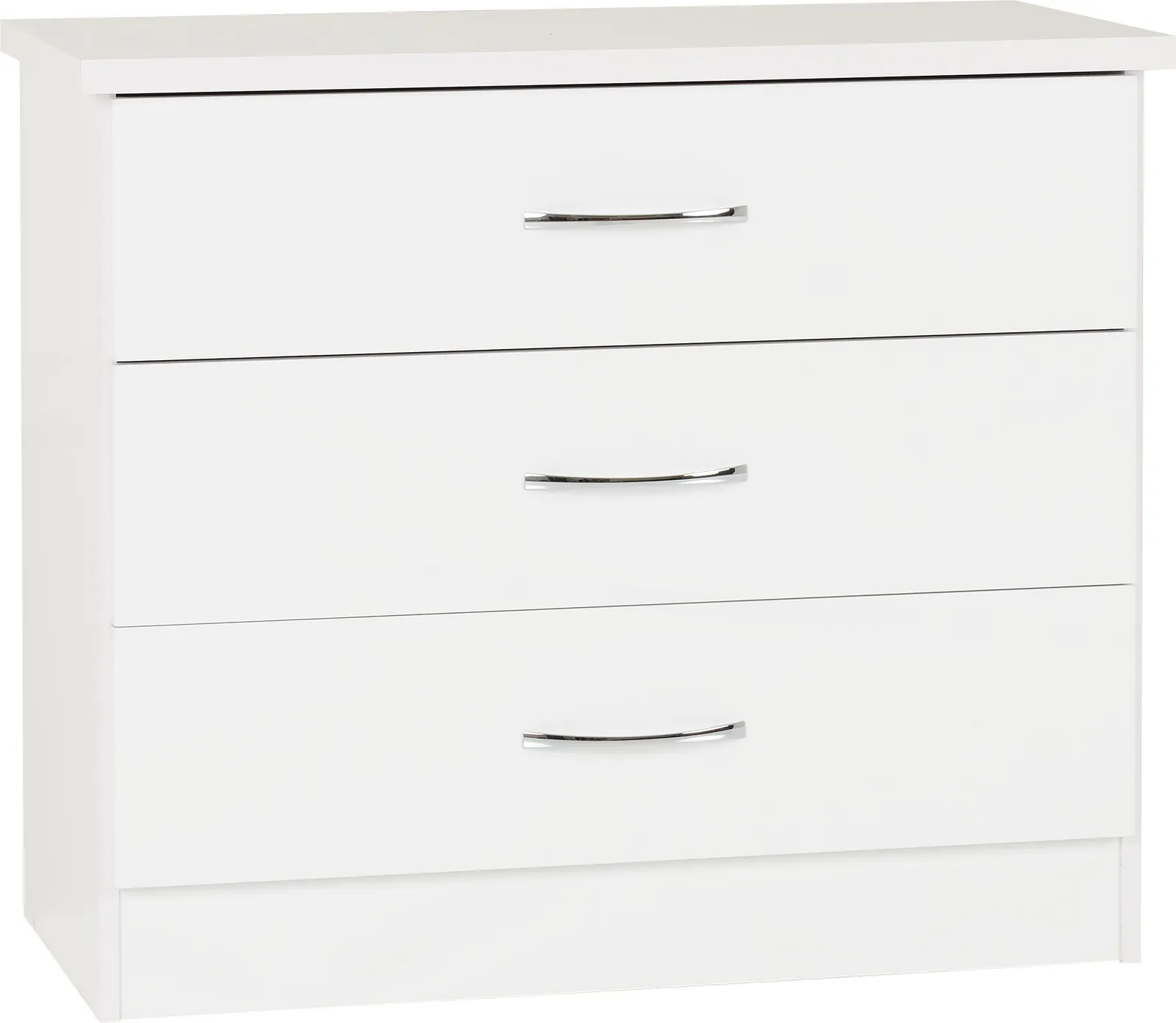 Seconique Nevada 3 Drawer Chest in White 2