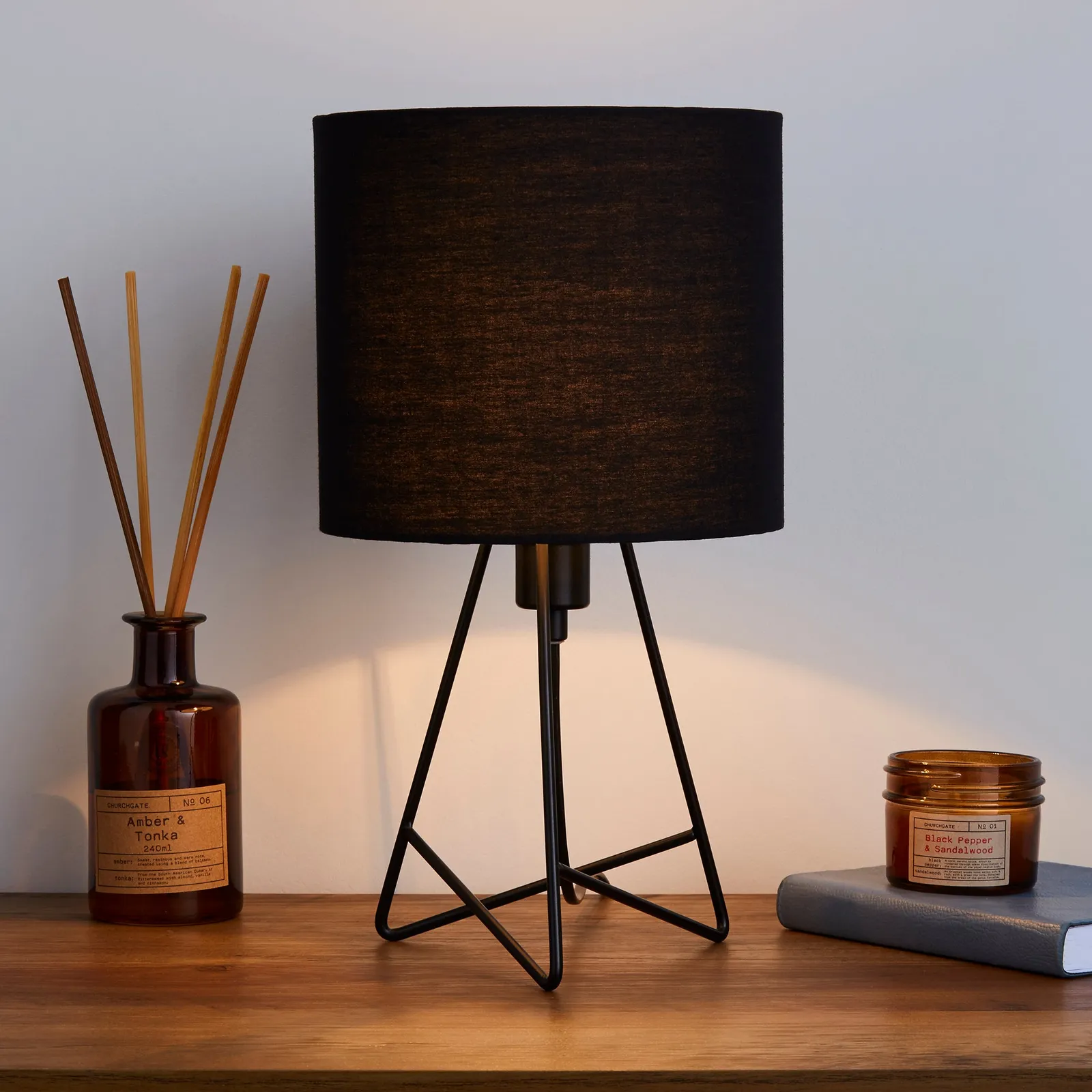 Mini Hester Black Table Lamp Black