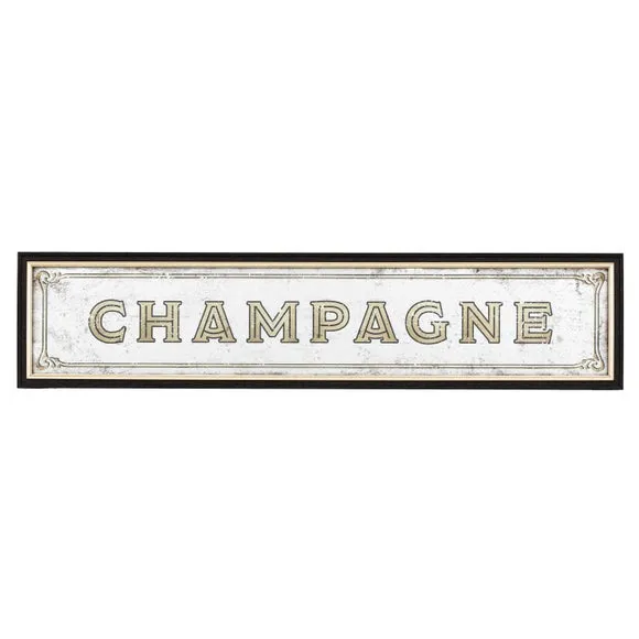 Cedar and Sage Antique Printed Champagne Wall Mirror