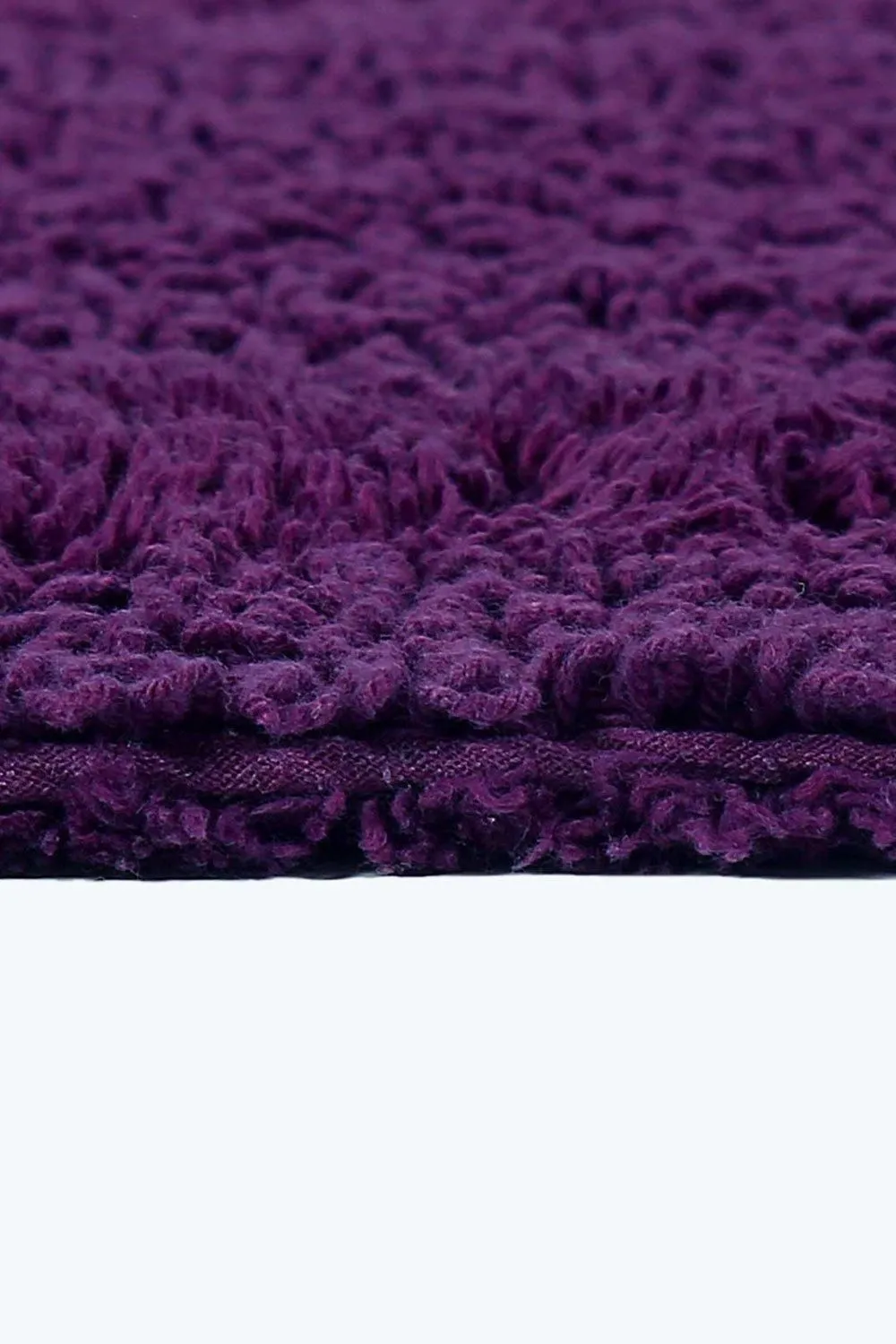 Homescapes Luxury Square Bath Mat 1600GSM 100% Cotton Reversible Shower Mat, 50cm in Purple 5