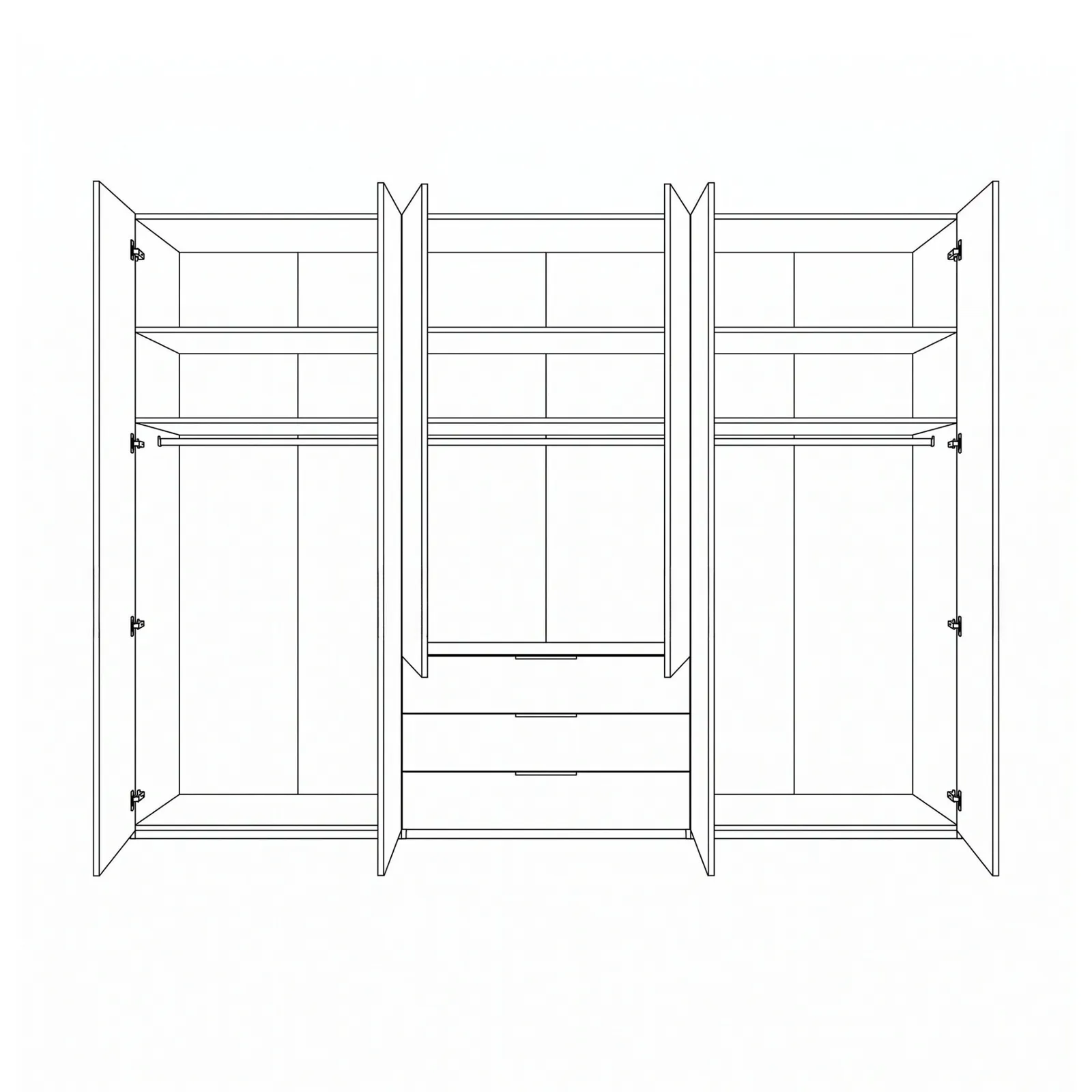 Templin 2000 6 Glss Door Combi Wardrobe, Neutral | Barker & Stonehouse 3