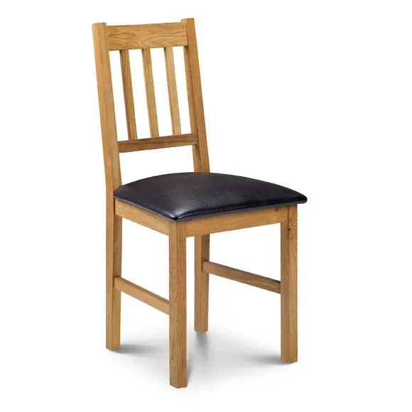 Coxmoor Set of 2 Dining Chairs, Brown Faux Leather 3