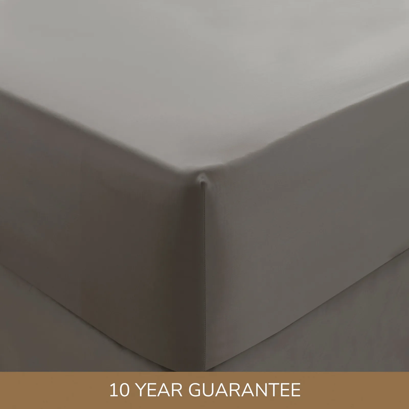 Dorma 300 Thread Count 100% Cotton Sateen Plain Fitted Sheet Mink