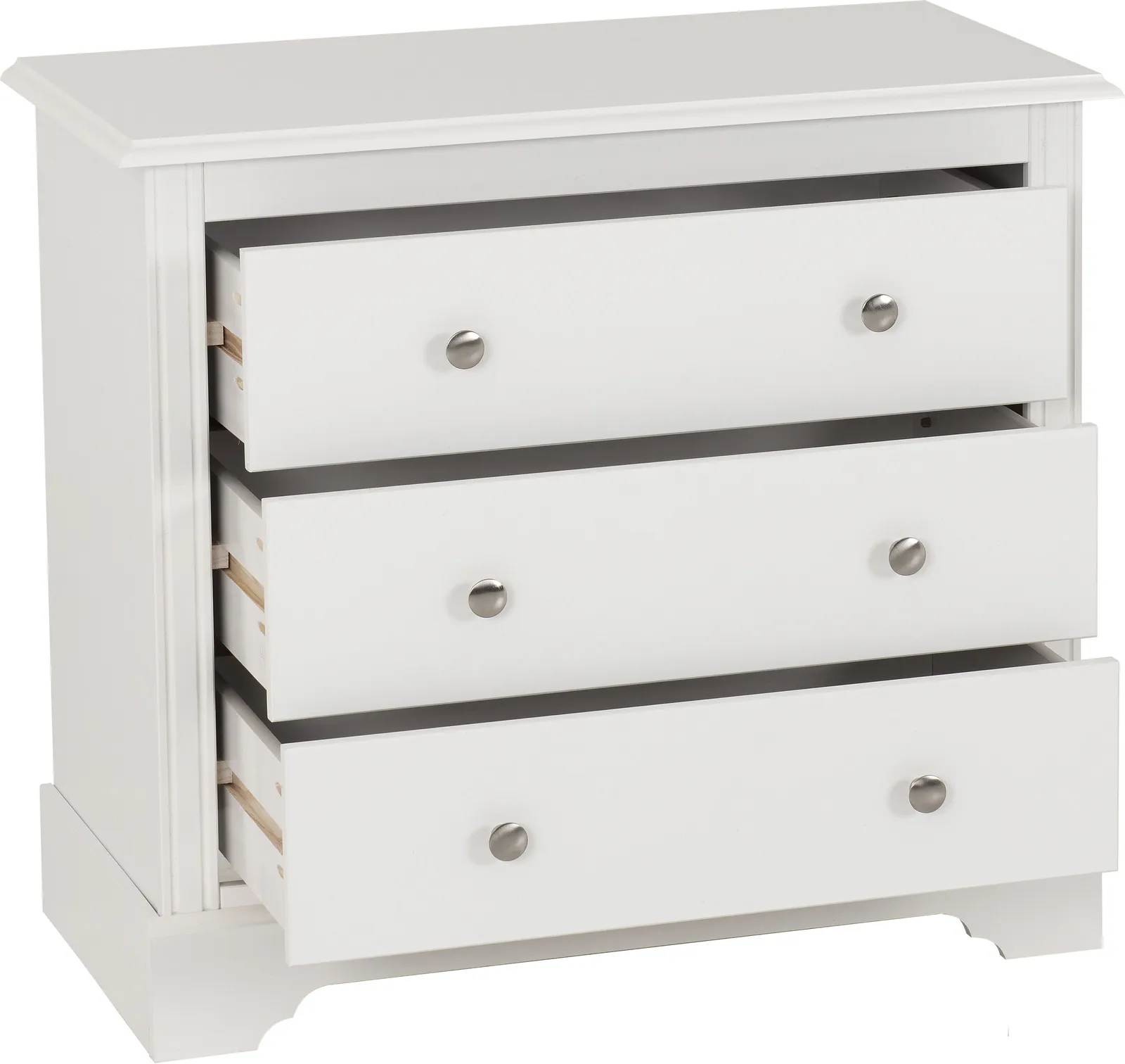 Seconique Stratford 3 Drawer Chest in White 4