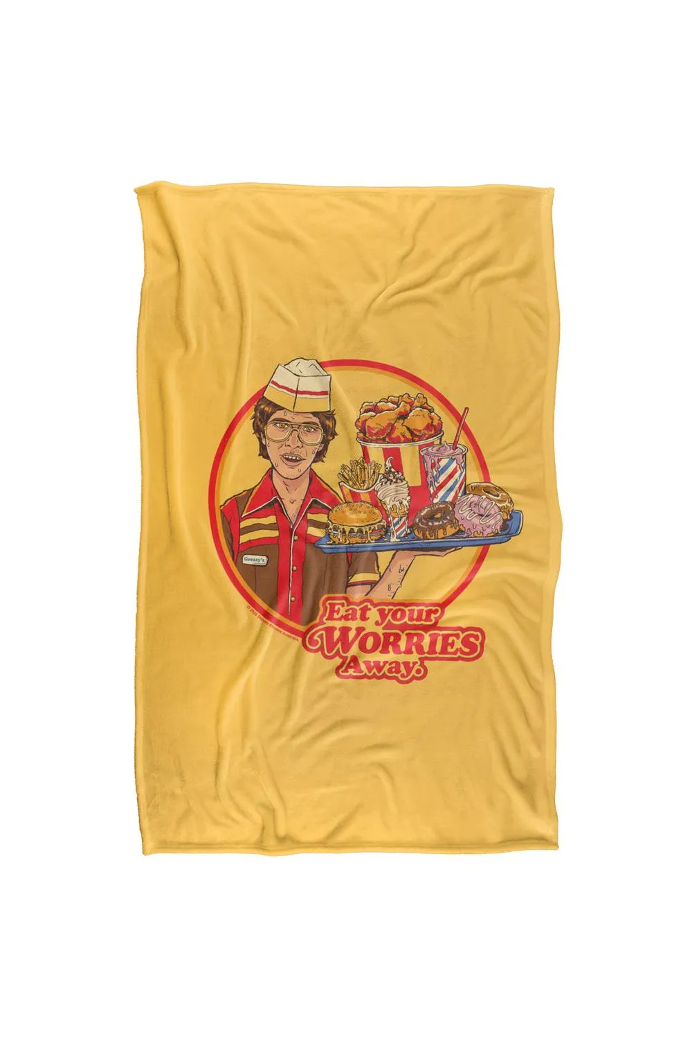 Steven Rhodes Eat Your Worries Silky Touch Super Soft Throw Blanket