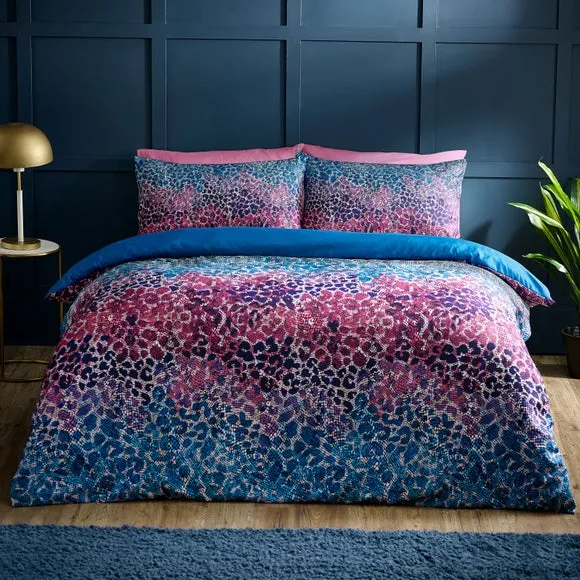 Catherine Lansfield Satin Animal Print Duvet Cover & Pillowcase Set 4