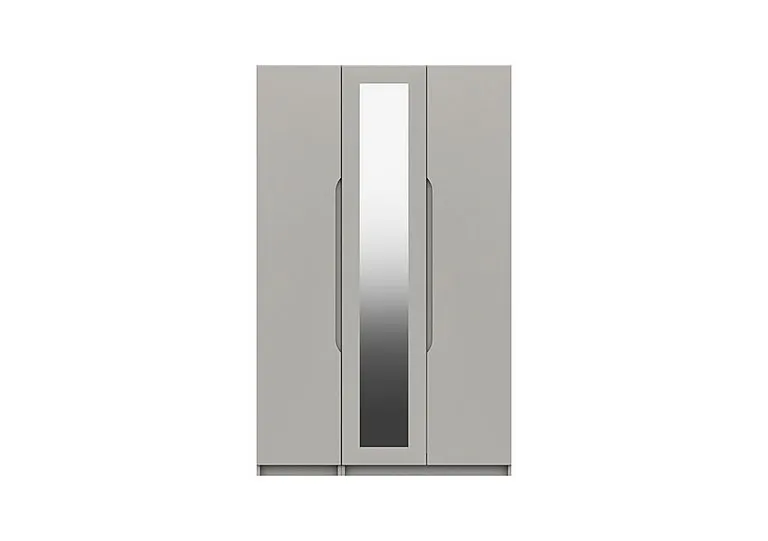 St Pancras 3 Door Wardrobe with Mirror - Light Grey
