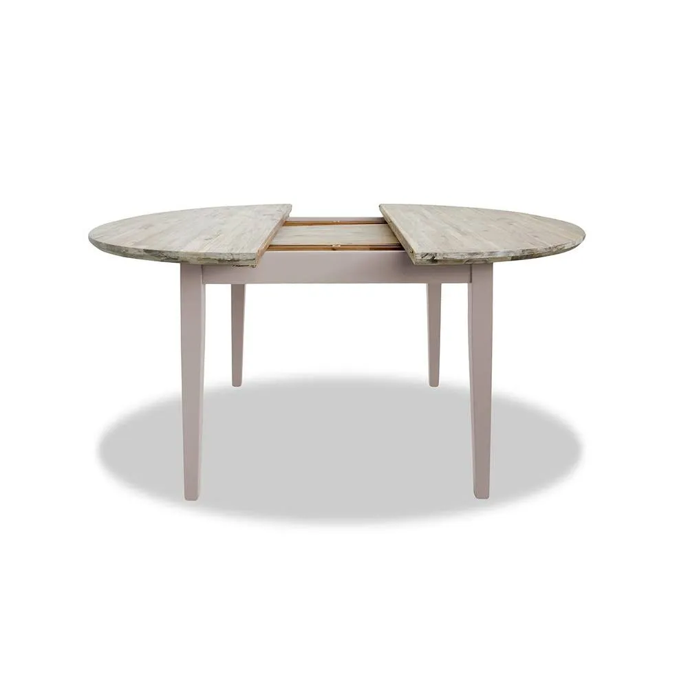 Statement Furniture Florence Round Oval Extendable Kitchen Dining Table in Taupe 4