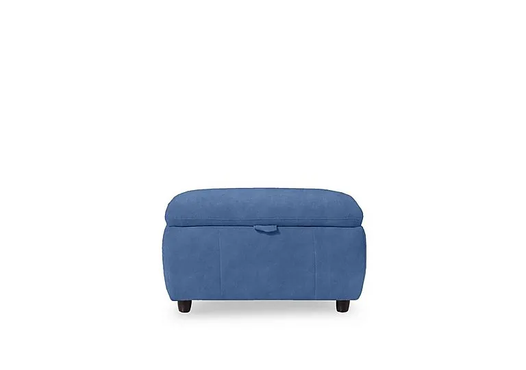 Inca Fabric Storage Footstool - Dexter Wave