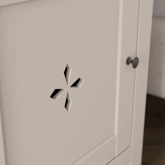 Lynton Petal Cut Out 1 Door Bedside Table 4