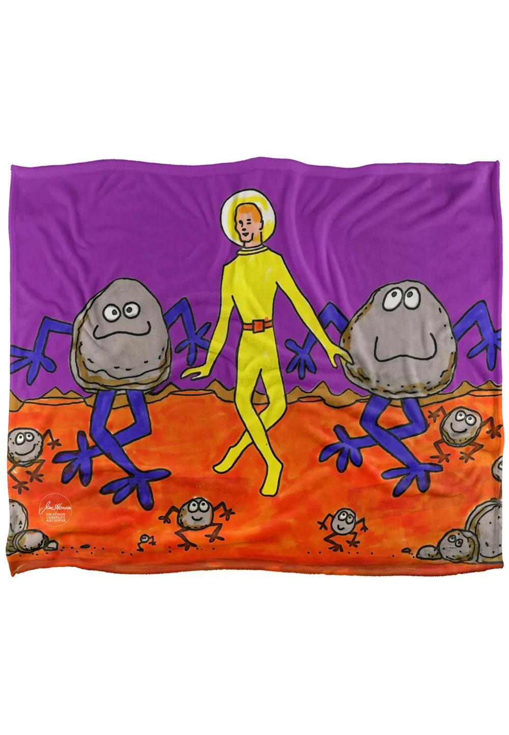 Jim Henson Signature Collection Spaceman Dancing Silky Touch Super Soft Throw Blanket 152 X 127 cm in White