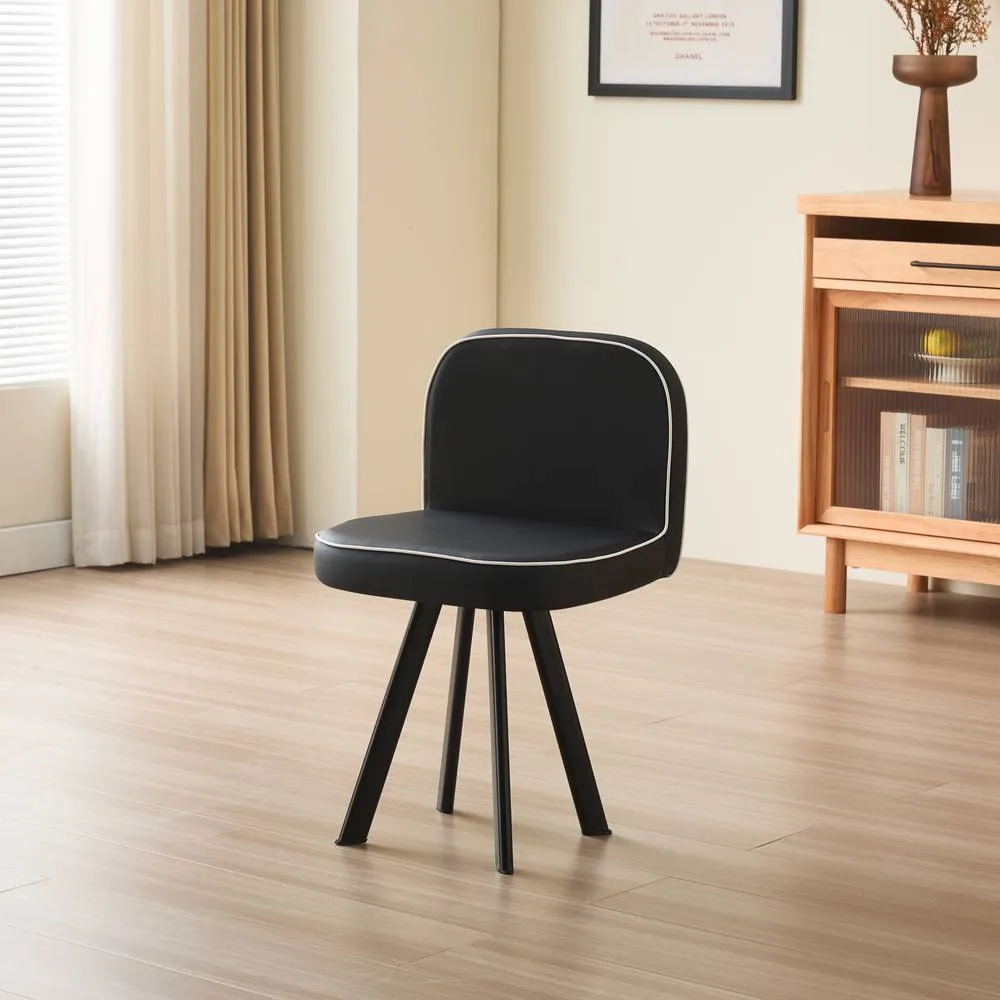 Comfy Living Ltd Black 150cm Square Dining Table Set with 6 Black Chairs 6