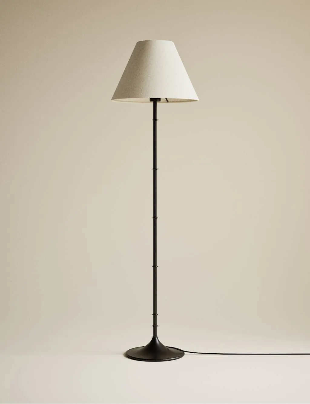 M&S Black Ribbed Floor Light Black