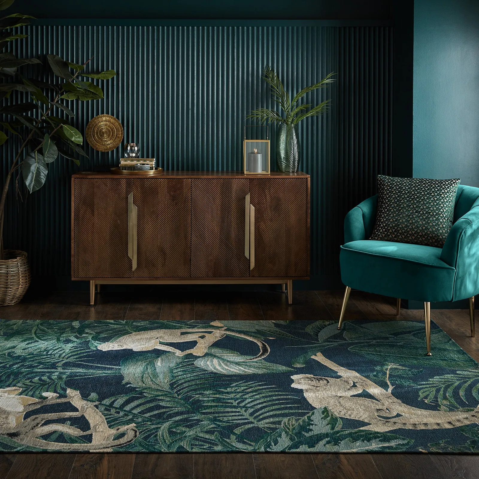 Jungle Luxe Rug Navy