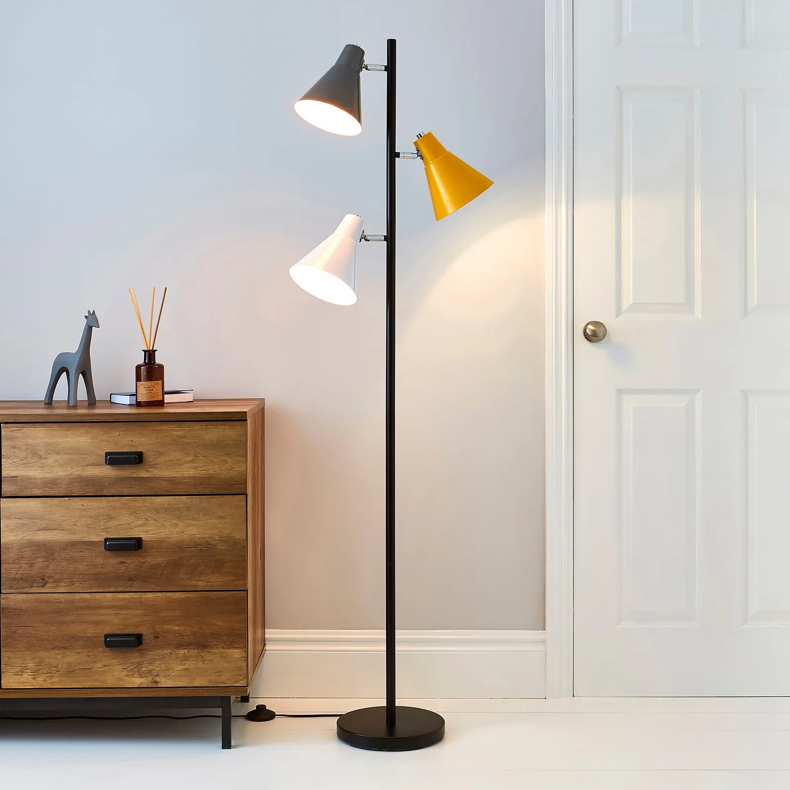 Circus 3 Light Multi Floor Lamp Black