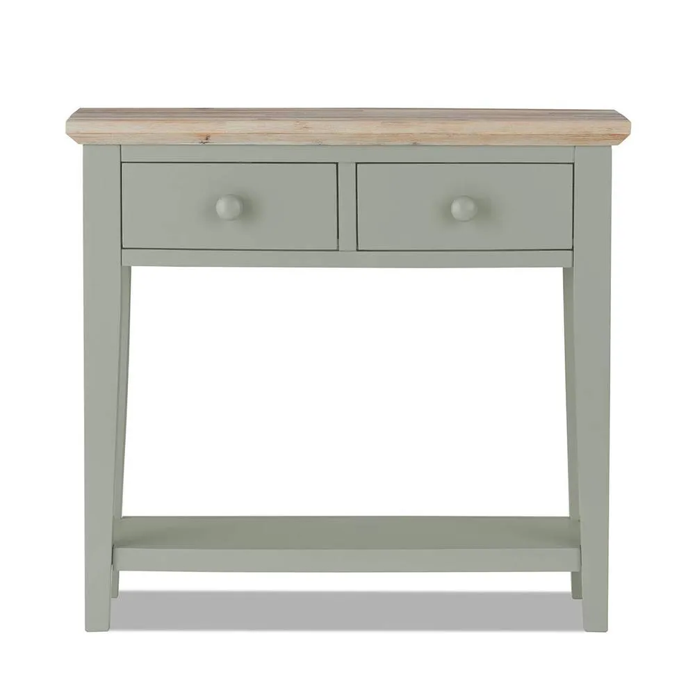 Statement Furniture Florence Console Table with 2 Drawers in Light Green 4