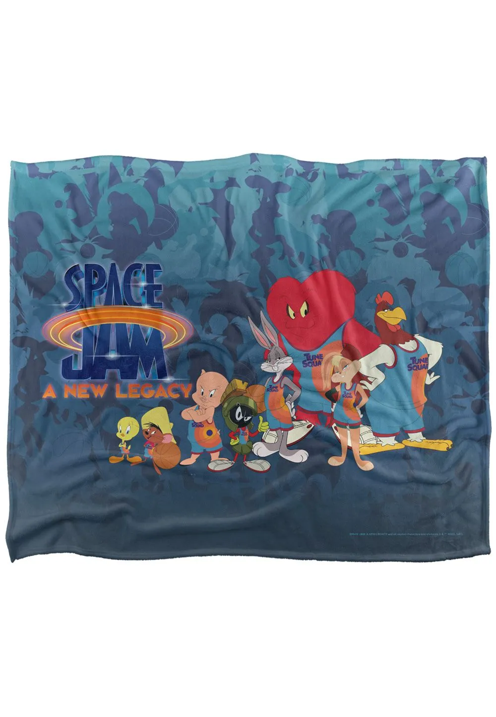Warner Brothers Space Jam New Legacy Toon Squad Silky Touch Super Soft Throw Blanket in White