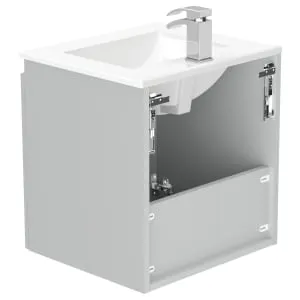 Newland Pearl Basin Suspended Double Door Unit - 500mm 2