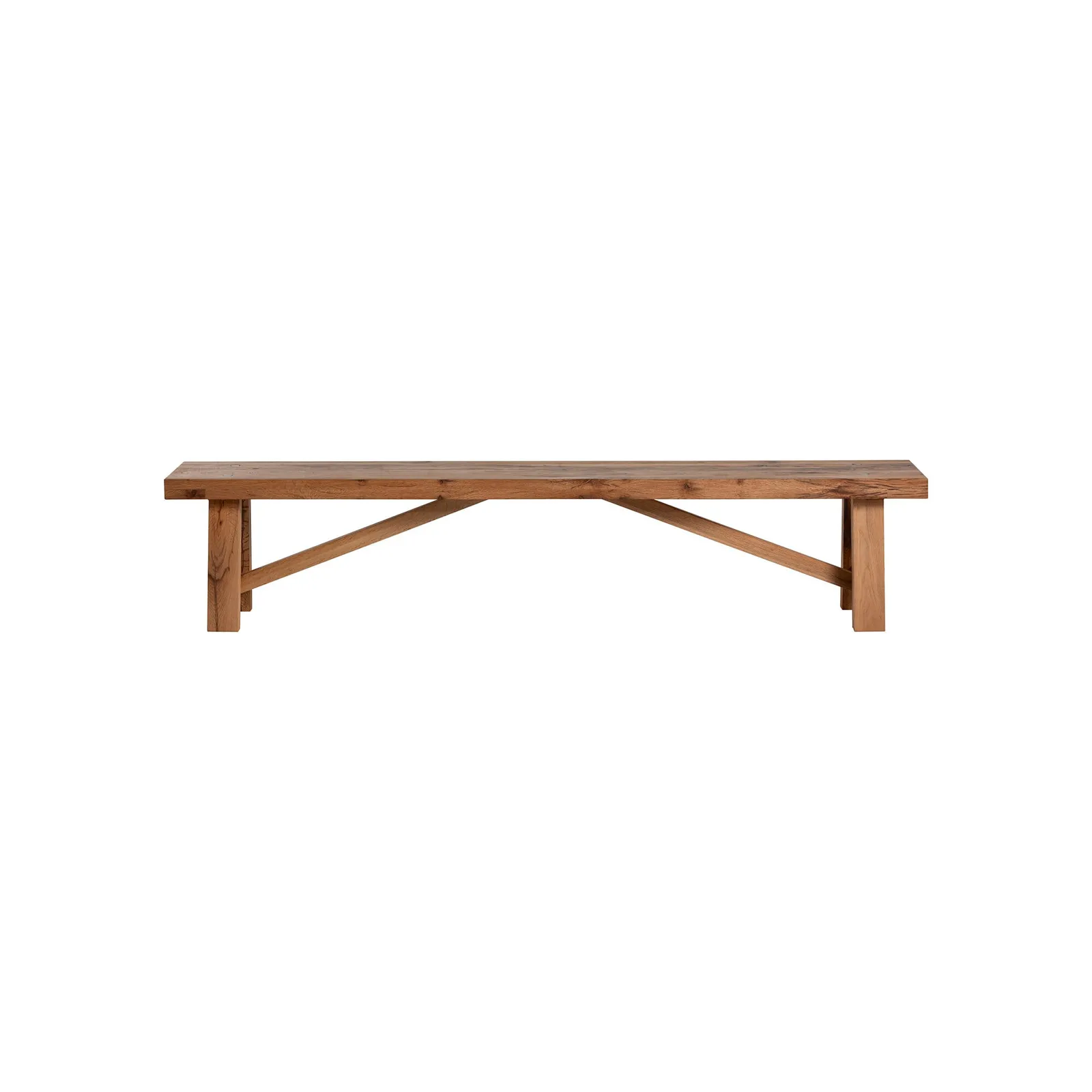 Pure Furniture Canterbury Bench 220Cm, Brown Oak | Barker & Stonehouse 3