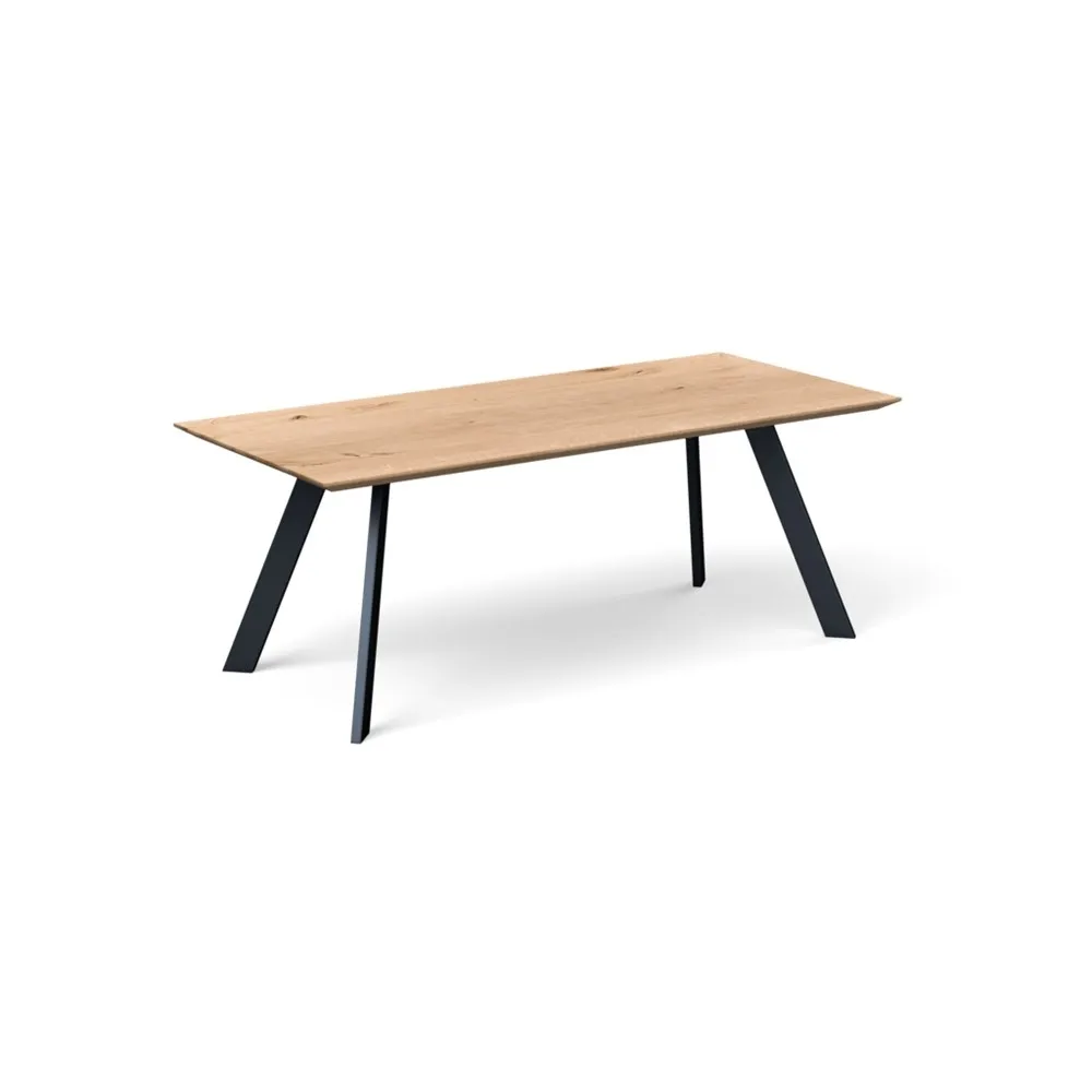 Heal's Madrid Table 280x100cm Blonde Oak Chamfered Edge Filled 1
