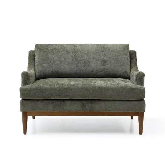 Zella Olive Chenille 2 Seater Sofa 6