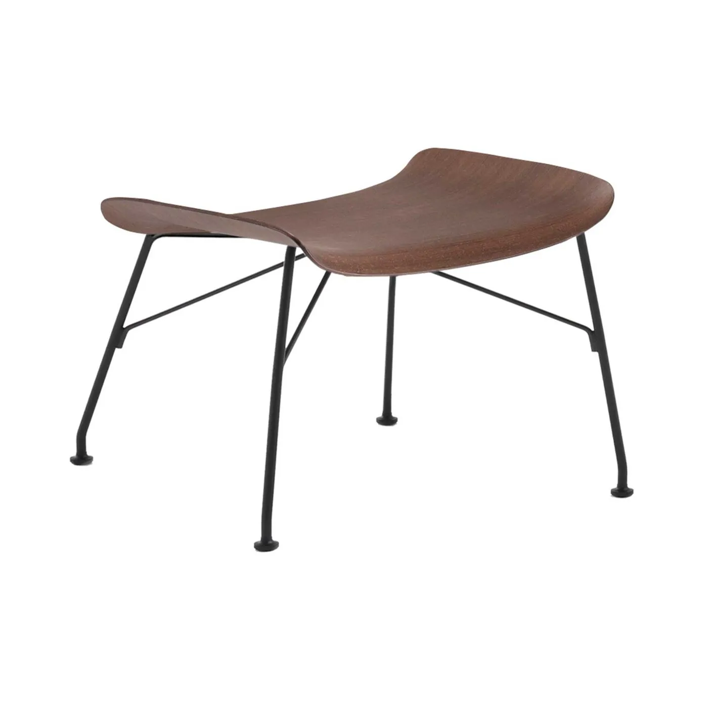 Kartell Smartwood Footstool, Brown | Barker & Stonehouse