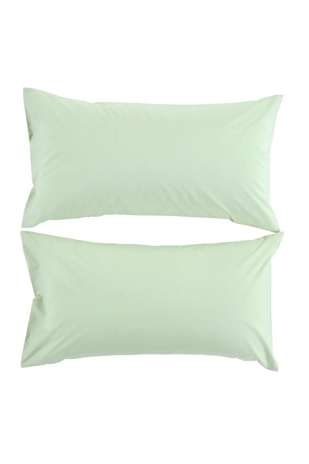 CHRISTY Pure Cotton Percale King Pillowcase Pair in Green 1