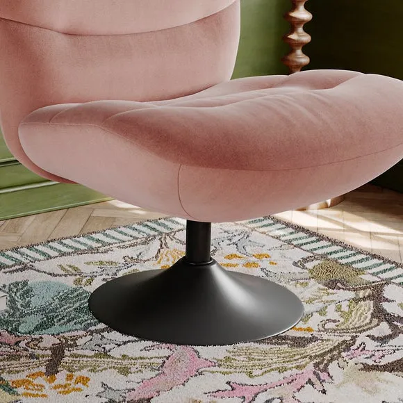 Zaley Velvet Swivel Chair 5