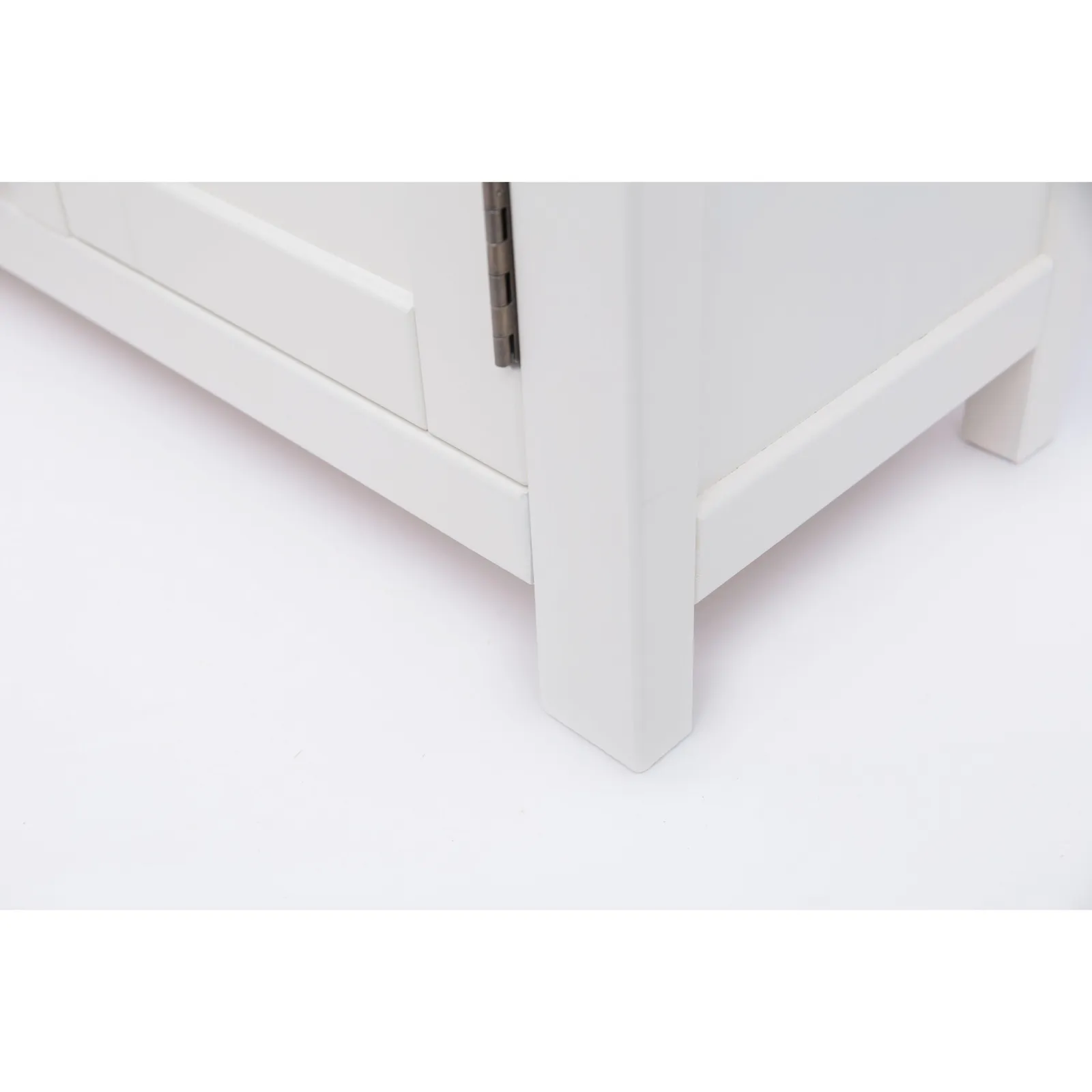 Cabinet Bits Lovere Off-White 2 Door TV Cabinet Brass Knob 6