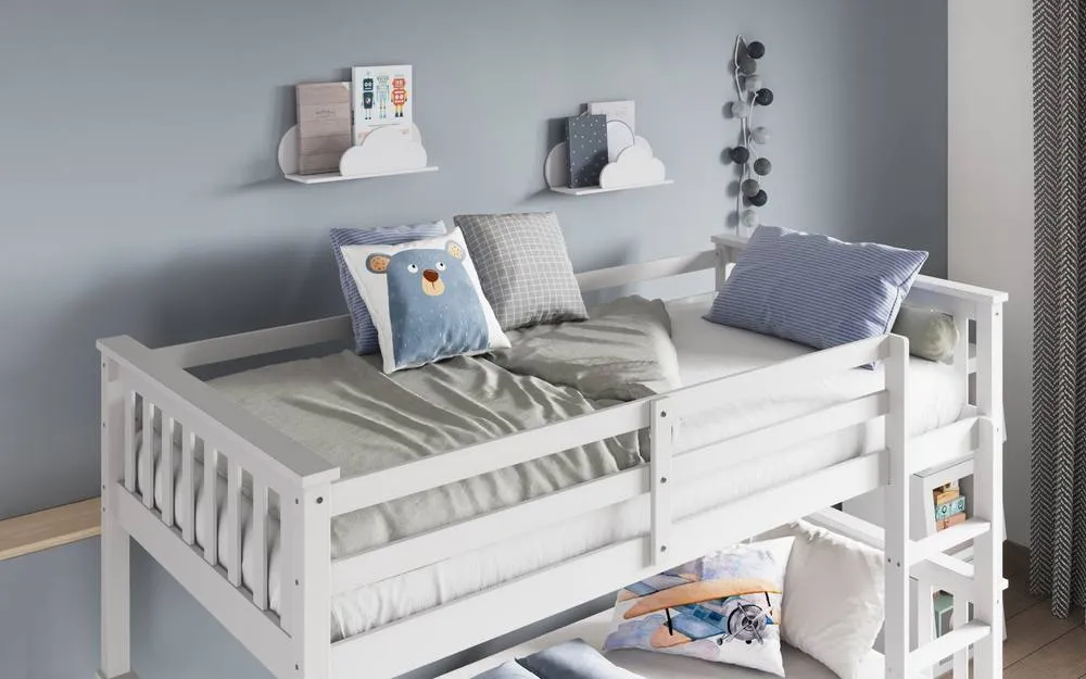 Flair Zoom Wooden Detachable Bunk Bed in White 3