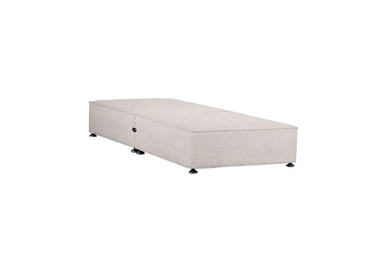 Shallow Divan Base - Single - Tweed Cream
